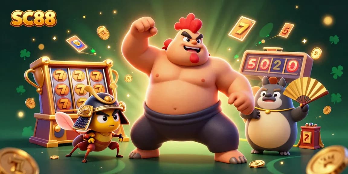 Engage with SC88's thrilling slot games featuring dynamic characters and vibrant casino elements.