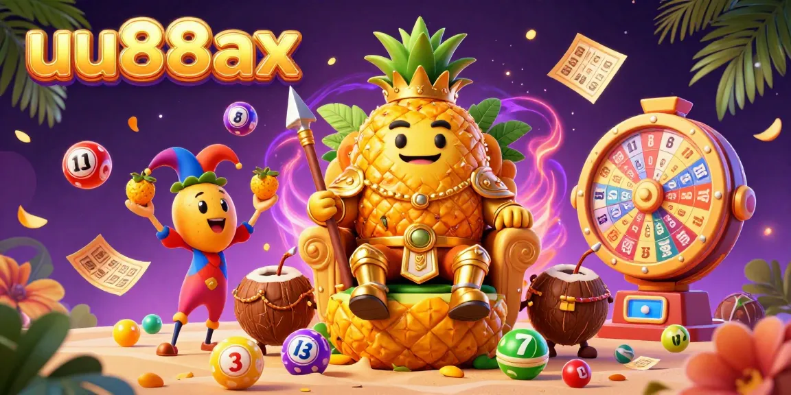 Experience the thrill of gambling with uu88ax as the golden pineapple king and companions celebrate cash prizes in a vibrant casino.