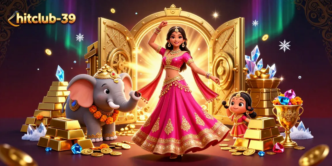 Experience the thrill of hitclub-39 with vibrant characters amidst glittering casino treasures.