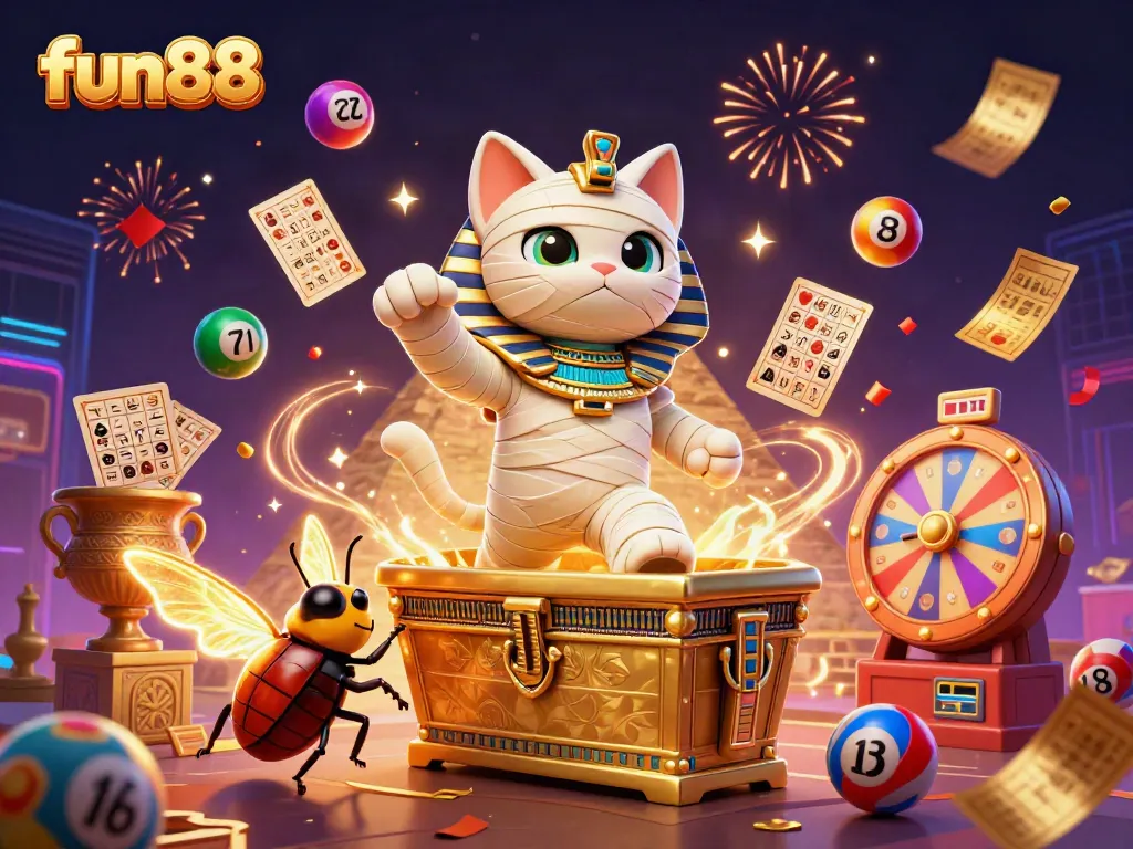 Experience thrills with fun88's 3D Egyptian casino adventure bursting with excitement.