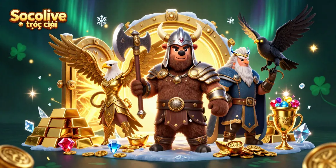 Socolive trực tiếp delivers immersive betting experiences with dynamic visuals of gambling elements and characters.