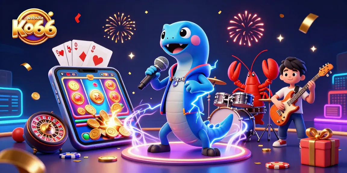 Experience the thrilling action at website Ko66 with electric eel DJ, exciting games, and vibrant celebration!