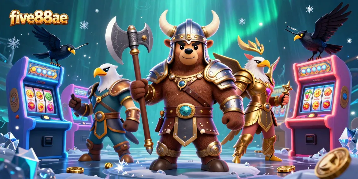 Experience thrilling gameplay at five88ae with vibrant cartoon characters and dynamic casino elements.