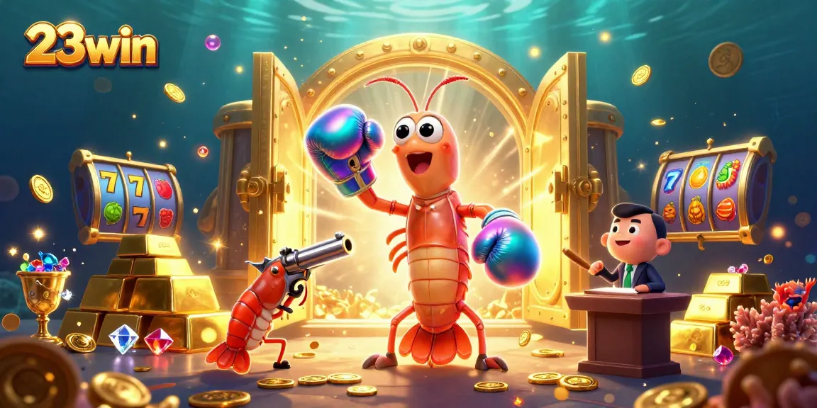 Win big with 23win as the mantis shrimp and friends showcase exciting gambling treasures!