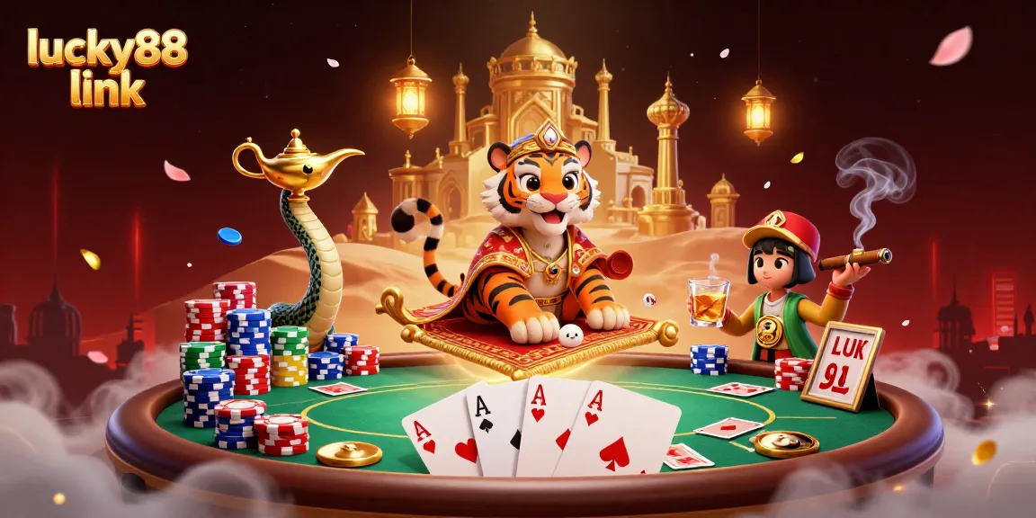 Experience excitement at Lucky88 link with vibrant casino elements and engaging characters.