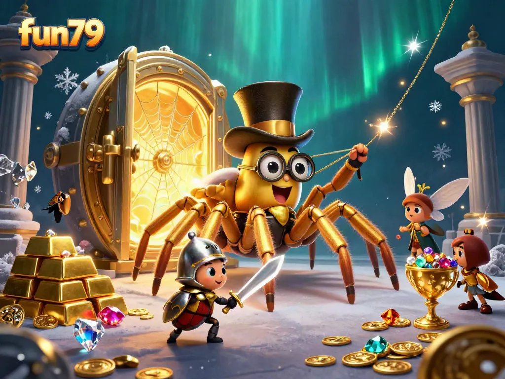 Engage in thrilling gameplay at fun79 with dazzling treasures and vibrant characters in a dynamic online casino scene.