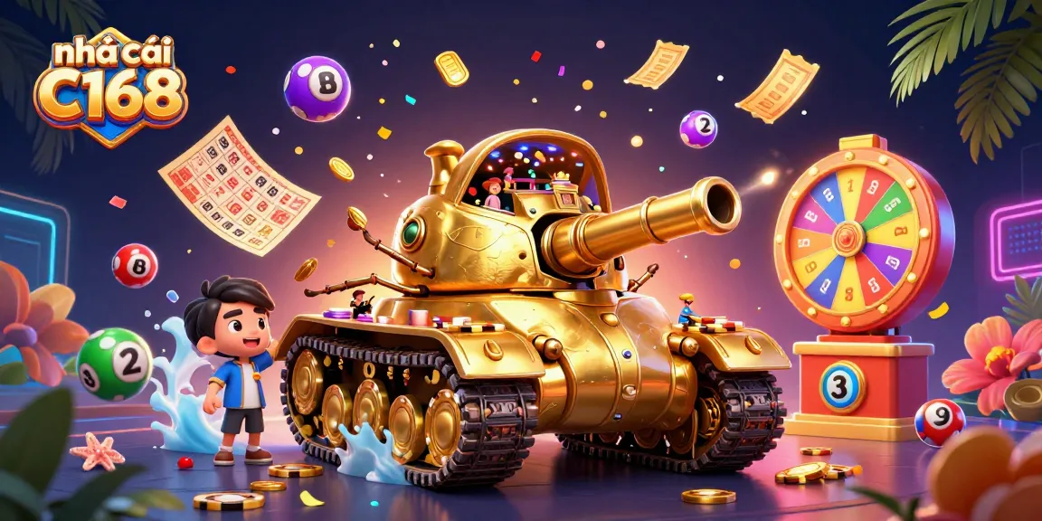 Experience the captivating journey of nhà cái C168 with vivid casino elements and festive energy.